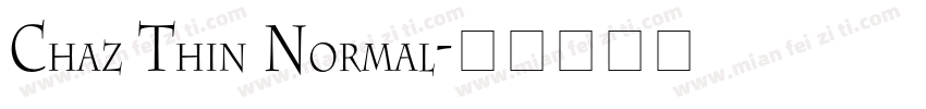 Chaz Thin Normal字体转换